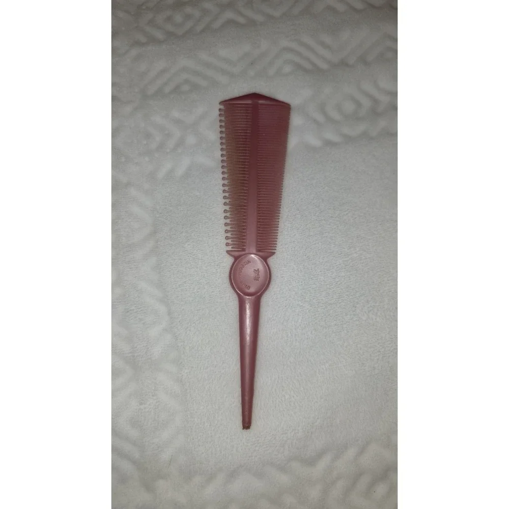 Vintage Tip Top Plastic Hair Comb Pink 3‎ in 1 Fashion Styler 2 Sided